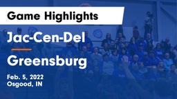 Jac-Cen-Del  vs Greensburg  Game Highlights - Feb. 5, 2022