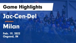 Jac-Cen-Del  vs Milan  Game Highlights - Feb. 19, 2022