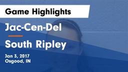 Jac-Cen-Del  vs South Ripley Game Highlights - Jan 3, 2017