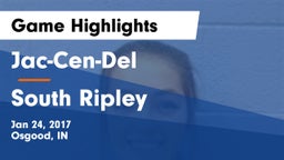Jac-Cen-Del  vs South Ripley Game Highlights - Jan 24, 2017