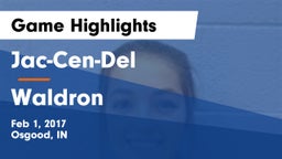 Jac-Cen-Del  vs Waldron Game Highlights - Feb 1, 2017