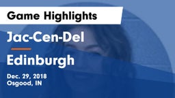 Jac-Cen-Del  vs Edinburgh  Game Highlights - Dec. 29, 2018
