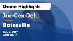 Jac-Cen-Del  vs Batesville  Game Highlights - Jan. 2, 2019