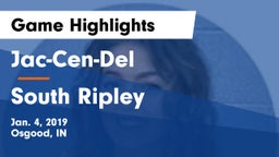 Jac-Cen-Del  vs South Ripley Game Highlights - Jan. 4, 2019
