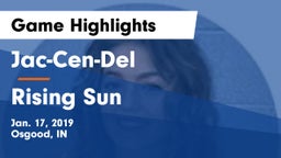 Jac-Cen-Del  vs Rising Sun  Game Highlights - Jan. 17, 2019
