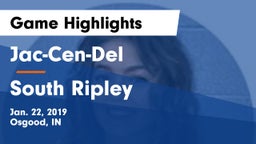 Jac-Cen-Del  vs South Ripley Game Highlights - Jan. 22, 2019