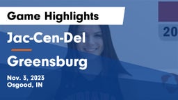 Jac-Cen-Del  vs Greensburg  Game Highlights - Nov. 3, 2023