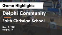 Delphi Community  vs Faith Christian School Game Highlights - Dec. 3, 2021