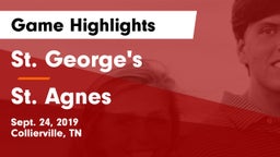 St. George's  vs St. Agnes  Game Highlights - Sept. 24, 2019