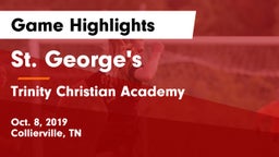 St. George's  vs Trinity Christian Academy  Game Highlights - Oct. 8, 2019