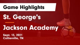 St. George's  vs Jackson Academy  Game Highlights - Sept. 13, 2021