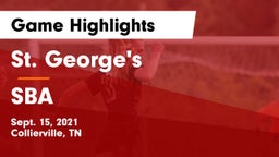 St. George's  vs SBA Game Highlights - Sept. 15, 2021