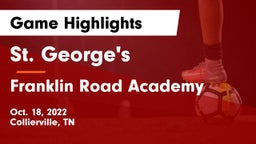 St. George's  vs Franklin Road Academy Game Highlights - Oct. 18, 2022