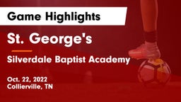 St. George's  vs Silverdale Baptist Academy  Game Highlights - Oct. 22, 2022