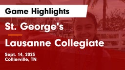 St. George's  vs Lausanne Collegiate  Game Highlights - Sept. 14, 2023