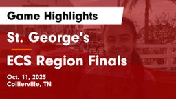 St. George's  vs ECS Region Finals  Game Highlights - Oct. 11, 2023
