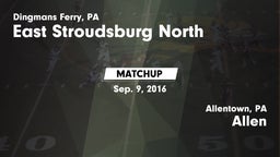 Matchup: East Stroudsburg vs. Allen  2016