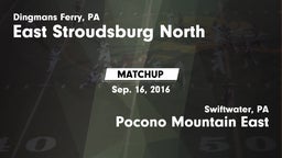 Matchup: East Stroudsburg vs. Pocono Mountain East  2016