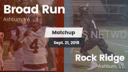 Matchup: Broad Run High vs. Rock Ridge  2018