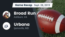 Recap: Broad Run  vs. Urbana  2019