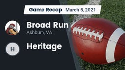 Recap: Broad Run  vs. Heritage 2021