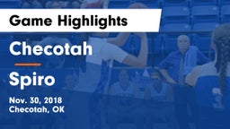 Checotah  vs Spiro  Game Highlights - Nov. 30, 2018