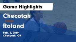 Checotah  vs Roland  Game Highlights - Feb. 5, 2019