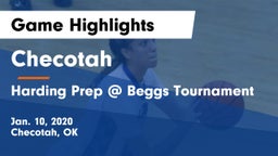 Checotah  vs Harding Prep @ Beggs Tournament Game Highlights - Jan. 10, 2020