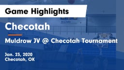 Checotah  vs Muldrow JV @ Checotah Tournament Game Highlights - Jan. 23, 2020