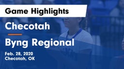 Checotah  vs Byng Regional Game Highlights - Feb. 28, 2020