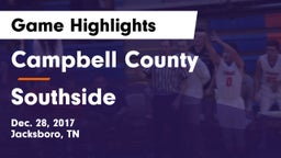Campbell County  vs Southside  Game Highlights - Dec. 28, 2017