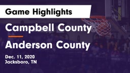 Campbell County  vs Anderson County  Game Highlights - Dec. 11, 2020