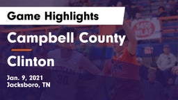 Campbell County  vs Clinton  Game Highlights - Jan. 9, 2021