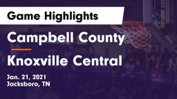 Campbell County  vs Knoxville Central  Game Highlights - Jan. 21, 2021
