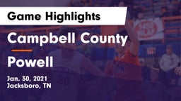 Campbell County  vs Powell  Game Highlights - Jan. 30, 2021