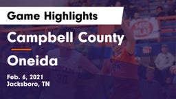 Campbell County  vs Oneida  Game Highlights - Feb. 6, 2021