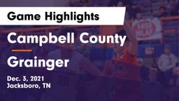 Campbell County  vs Grainger  Game Highlights - Dec. 3, 2021
