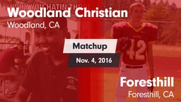 Matchup: Woodland Christian vs. Foresthill  2016