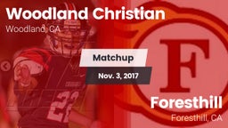 Matchup: Woodland Christian vs. Foresthill  2017