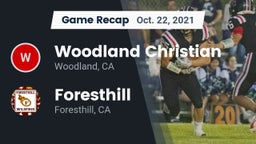 Recap: Woodland Christian  vs. Foresthill  2021
