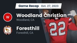 Recap: Woodland Christian  vs. Foresthill  2023