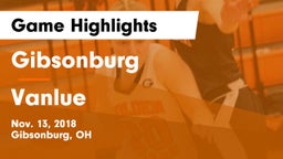 Gibsonburg  vs Vanlue  Game Highlights - Nov. 13, 2018