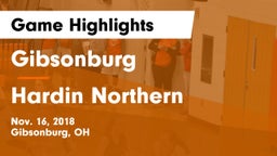 Gibsonburg  vs Hardin Northern  Game Highlights - Nov. 16, 2018