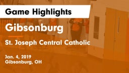 Gibsonburg  vs St. Joseph Central Catholic  Game Highlights - Jan. 4, 2019