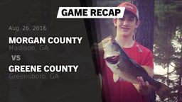 Recap: Morgan County  vs. Greene County  2016