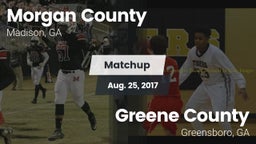 Matchup: Morgan County High S vs. Greene County  2017