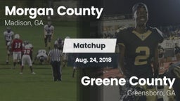 Matchup: Morgan County High S vs. Greene County  2018