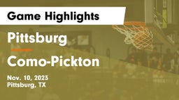 Pittsburg  vs Como-Pickton  Game Highlights - Nov. 10, 2023