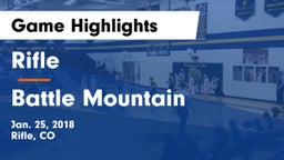 Rifle  vs Battle Mountain  Game Highlights - Jan. 25, 2018