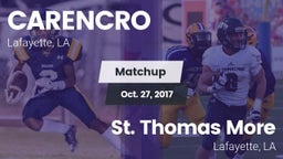 Matchup: CARENCRO  vs. St. Thomas More  2017